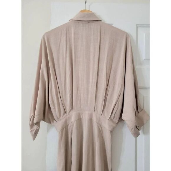 Lulus Bring the Dream Beige Button-Up Jumpsuit M NWT - Picture 9 of 13
